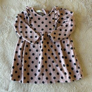 Zara Pink Dress with Black Polka Dots